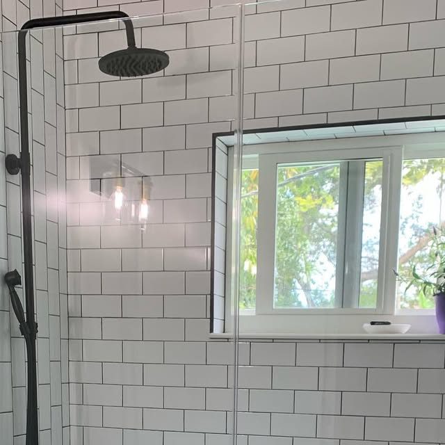 Renovated tiled bathroom